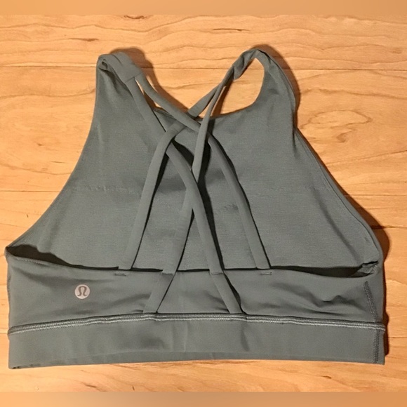 COPY - LuLuLemon sage green sports bra - high neck - Picture 2 of 2